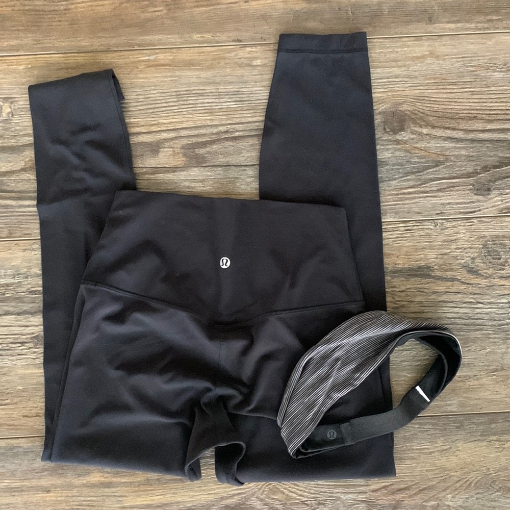 Cropped Align Lululemon Leggings + Headband